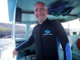 Chris Mack on Scuba Boat Hawaii 2002